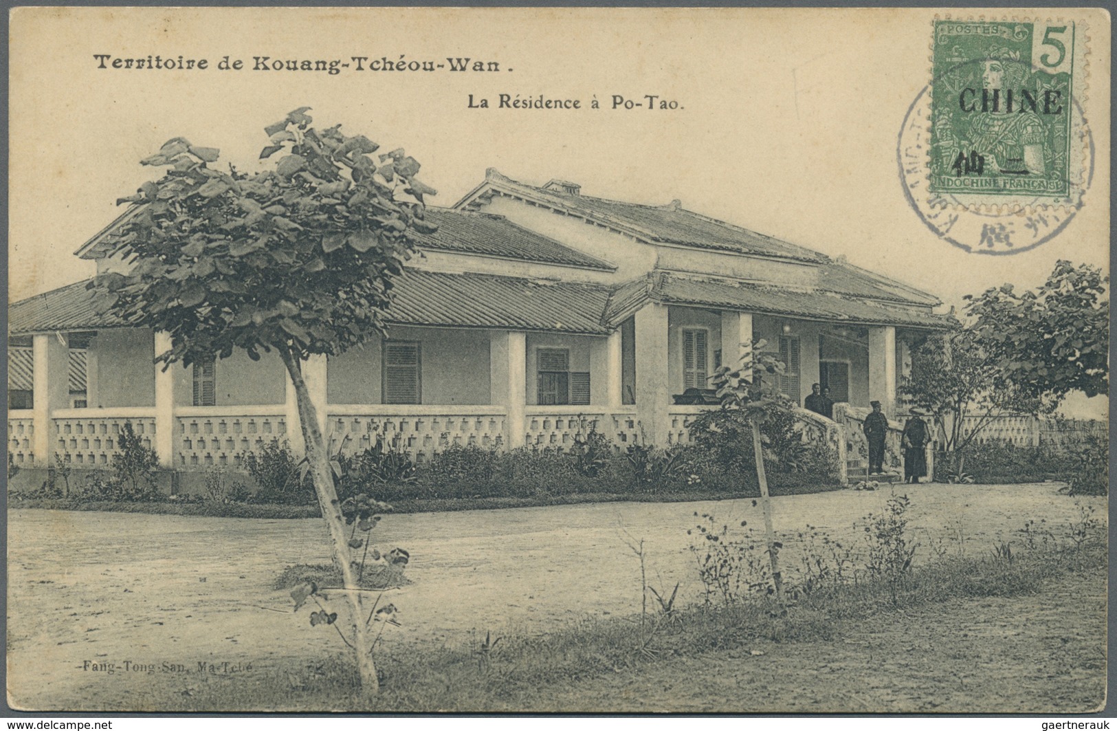 Br Französisch-Indochina: 1906. Picture Post Card Of 'La Residence A Po-Tao' Addressed To France Bearin - Brieven En Documenten