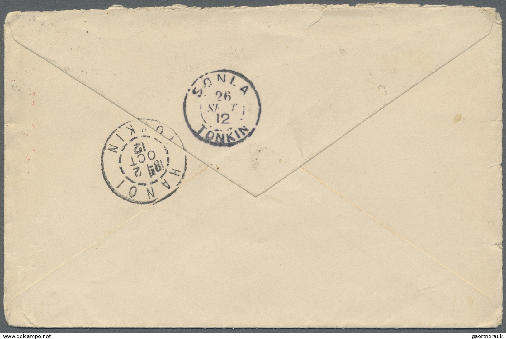 Br Französisch-Indochina: 1912. Envelope Addressed To Paris Bearing French Indo-China SG 34, 10c Red Ti - Brieven En Documenten