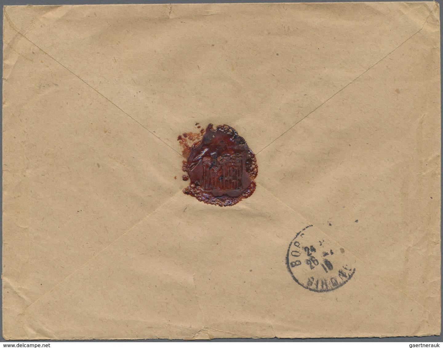 Br Französisch-Indochina: 1919. Registered Envelope (opening Faults) Addressed To Bordeaux Bearing Lndo - Brieven En Documenten