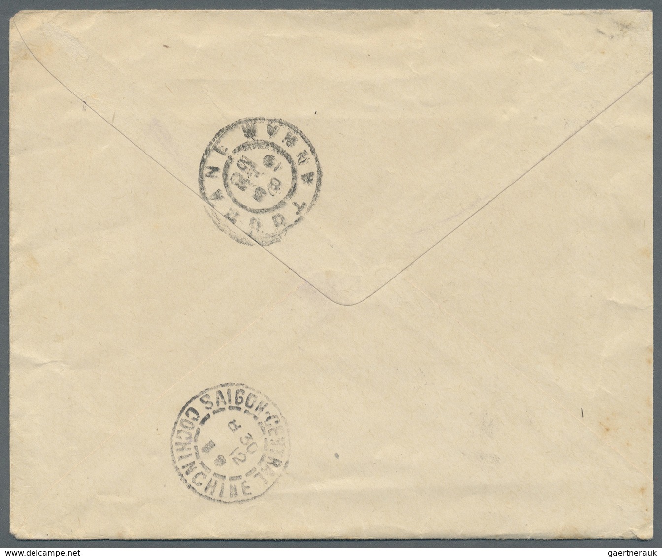 GA Französisch-Indochina: 1919. Postal Stationery Envelope 10c Red With Letter Dated 'Phuoc-Son/4th Dec - Brieven En Documenten