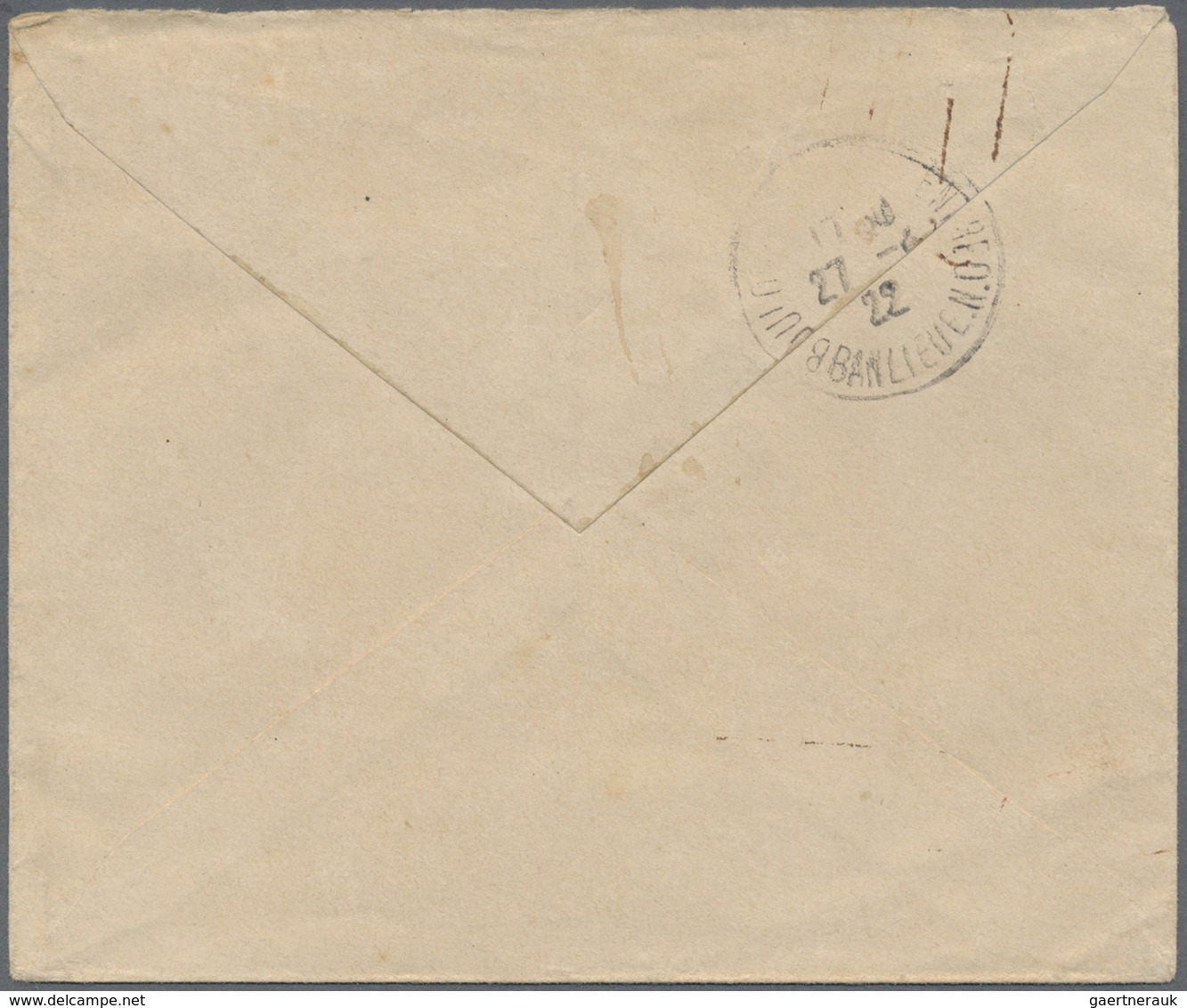 Br Französisch-Indochina: 1922. Envelope Headed 'Vicariat Apostolique' Addressed To France Cancelled By - Brieven En Documenten