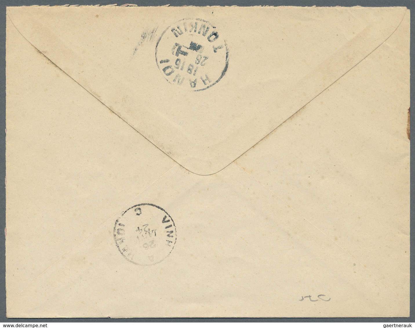 GA Französisch-Indochina: 1924. Postal Stationery Envelope (opened On Two Sides) 4c Orange Addressed To - Brieven En Documenten