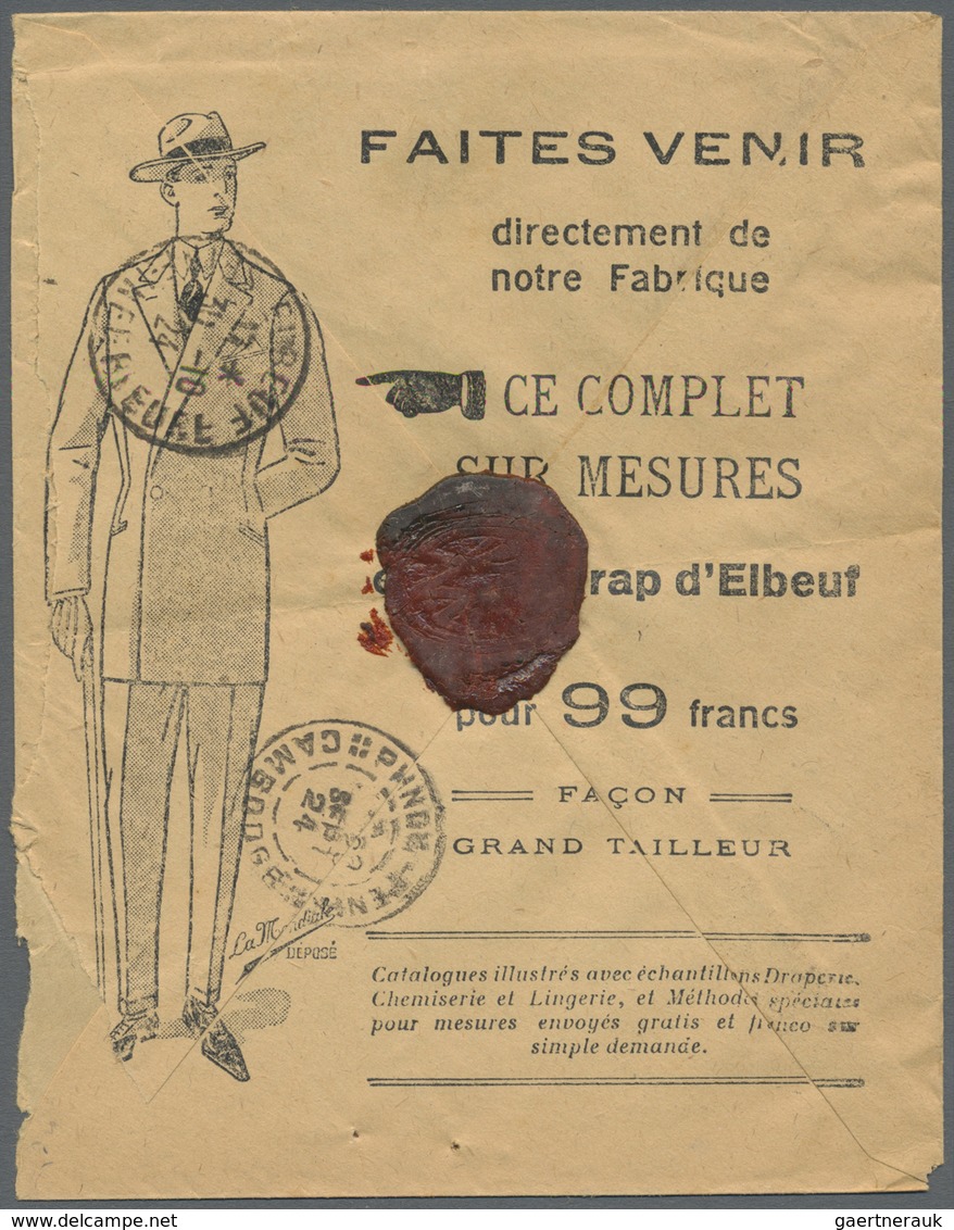 Br Französisch-Indochina: 1924. Registered Advertising Envelope Addressed To France Bearing Indo-China - Brieven En Documenten