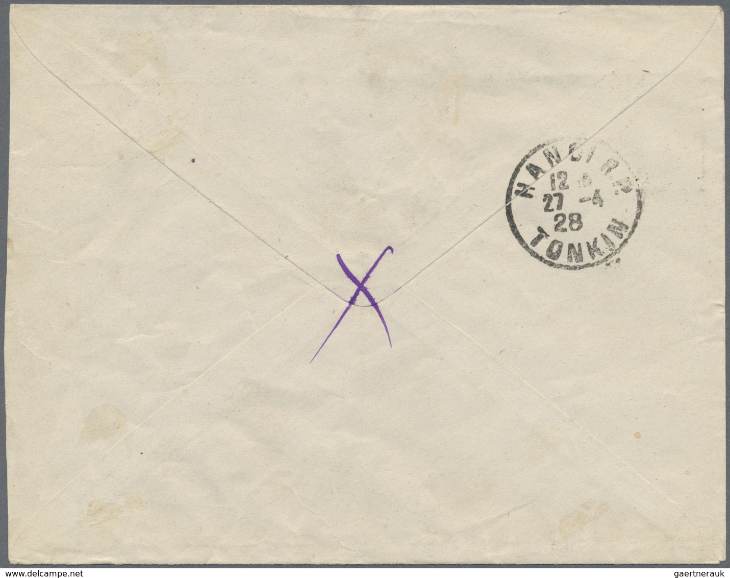 GA Französisch-Indochina: 1929. Postal Stationery Envelope 4c Orange Upgraded With Indo-China SG 140, 1 - Brieven En Documenten