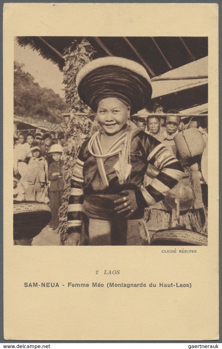 Br Französisch-Indochina: 1938. Picture Post Card Of 'Meo Tribe Lady, Sam-Neua' Addressed To France Bea - Brieven En Documenten