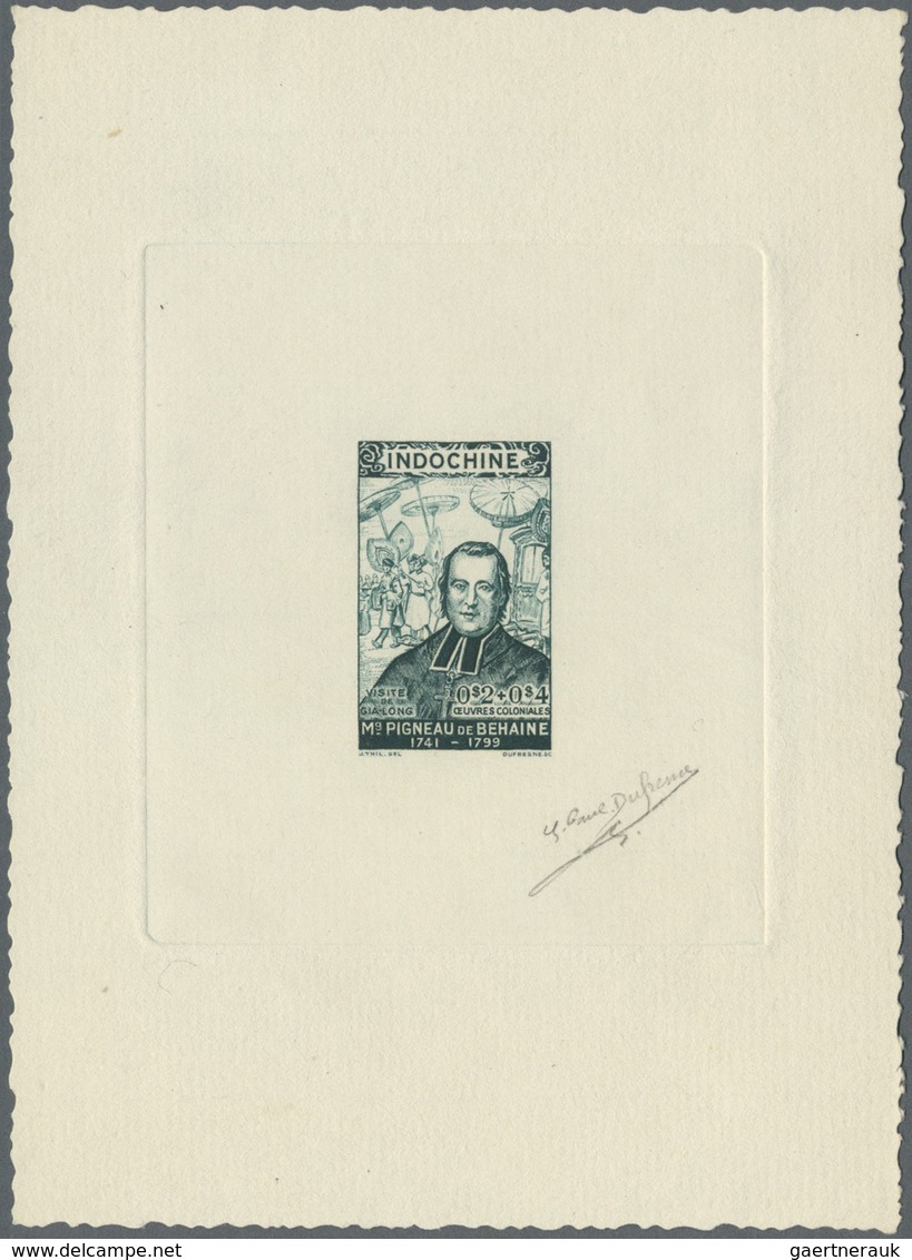 (*) Französisch-Indochina: 1943, Personage 0,20 $ + 0,40 $ Pignea De Behaine Single Die Proof/Epreuve De - Brieven En Documenten