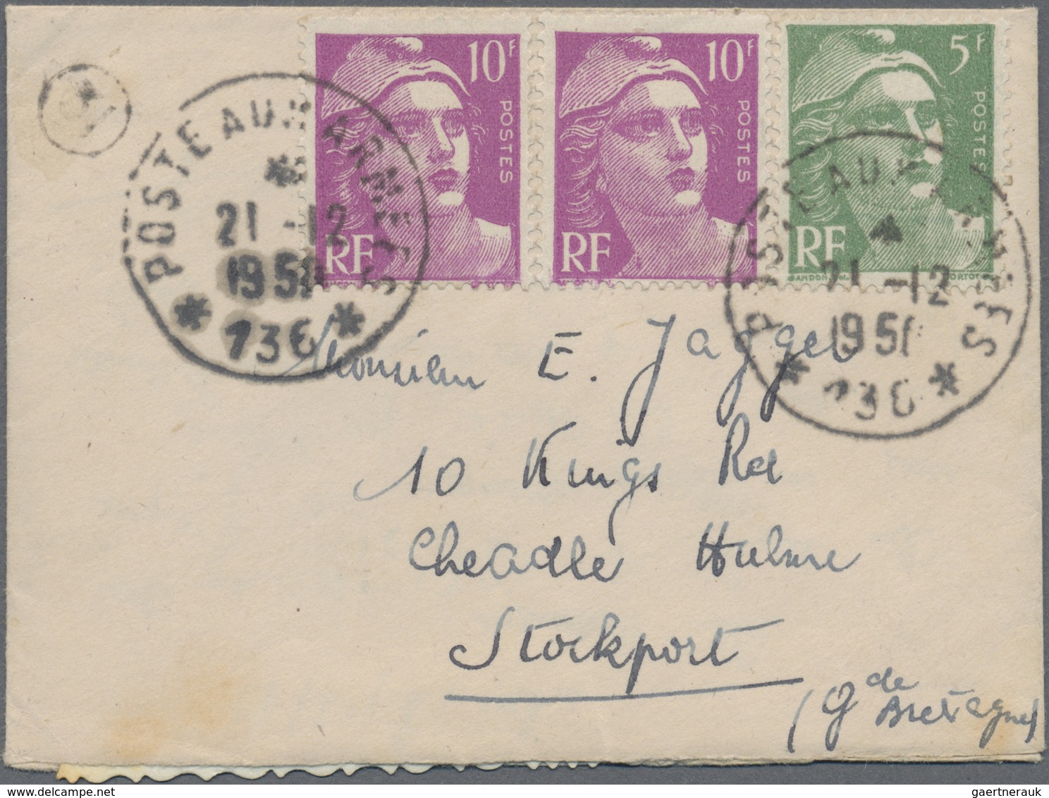 Br Französisch-Indochina: 1951. Envelope Endorsed 'B.P.M. 719' Written From Phnom-Penh Addressed To Eng - Brieven En Documenten