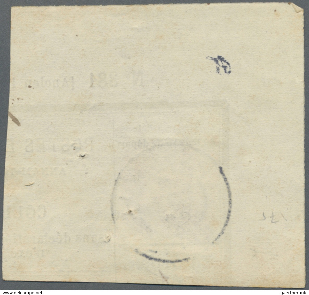 Brfst Französisch-Indochina - Portomarken: 1902. Post And Telegraph "Colis Postal" Label For Annam-Tonkin - Strafport