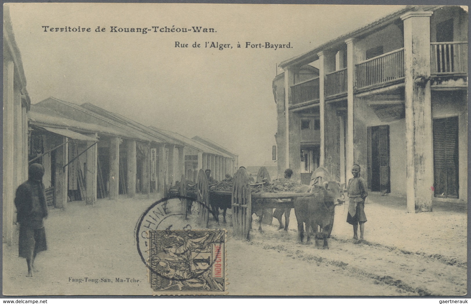 Br Französisch-Indochina - Postämter In Südchina: 1906. Blank Picture Post Card Of 'Rue De I'Alger' Add - Andere & Zonder Classificatie