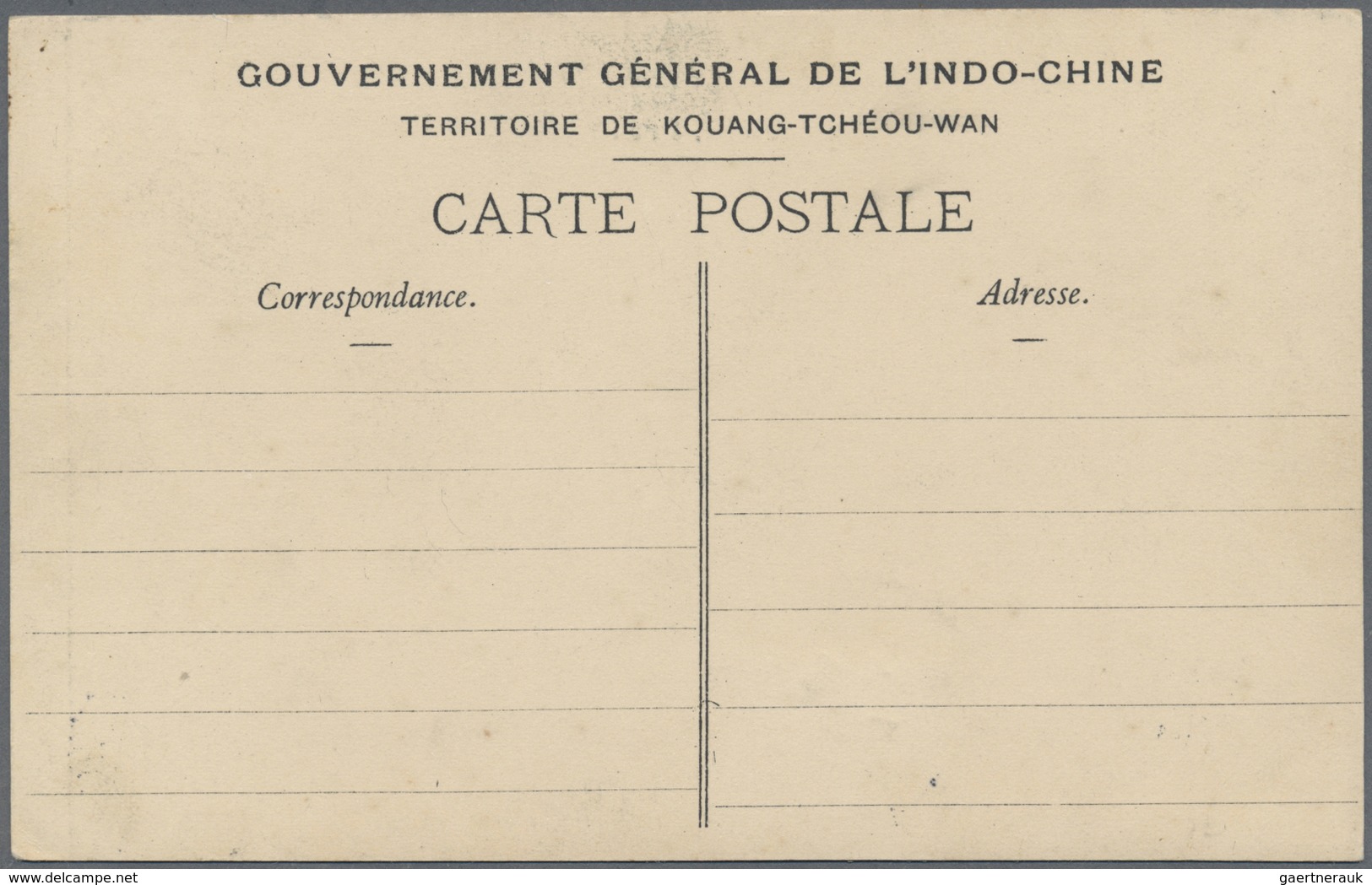 Br Französisch-Indochina - Postämter In Südchina: 1906. Blank Picture Post Card Of 'Rue De I'Alger' Add - Andere & Zonder Classificatie