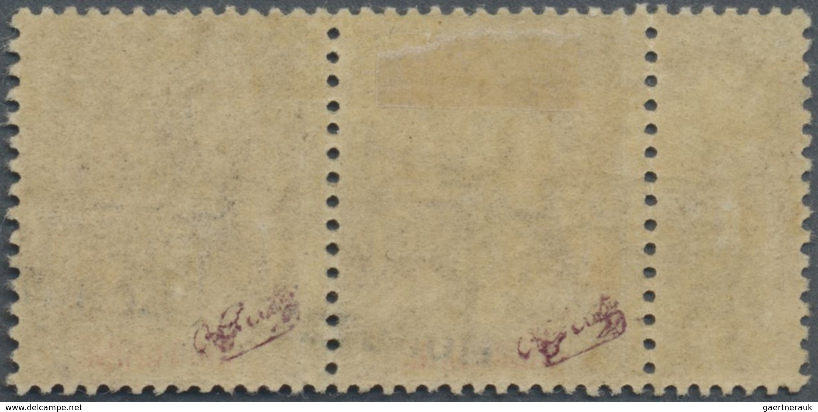 * Französisch-Indochina - Postämter In Südchina: 1906, Mong-Tzeu. Horizontal Pair 50c Brown With Rever - Other & Unclassified