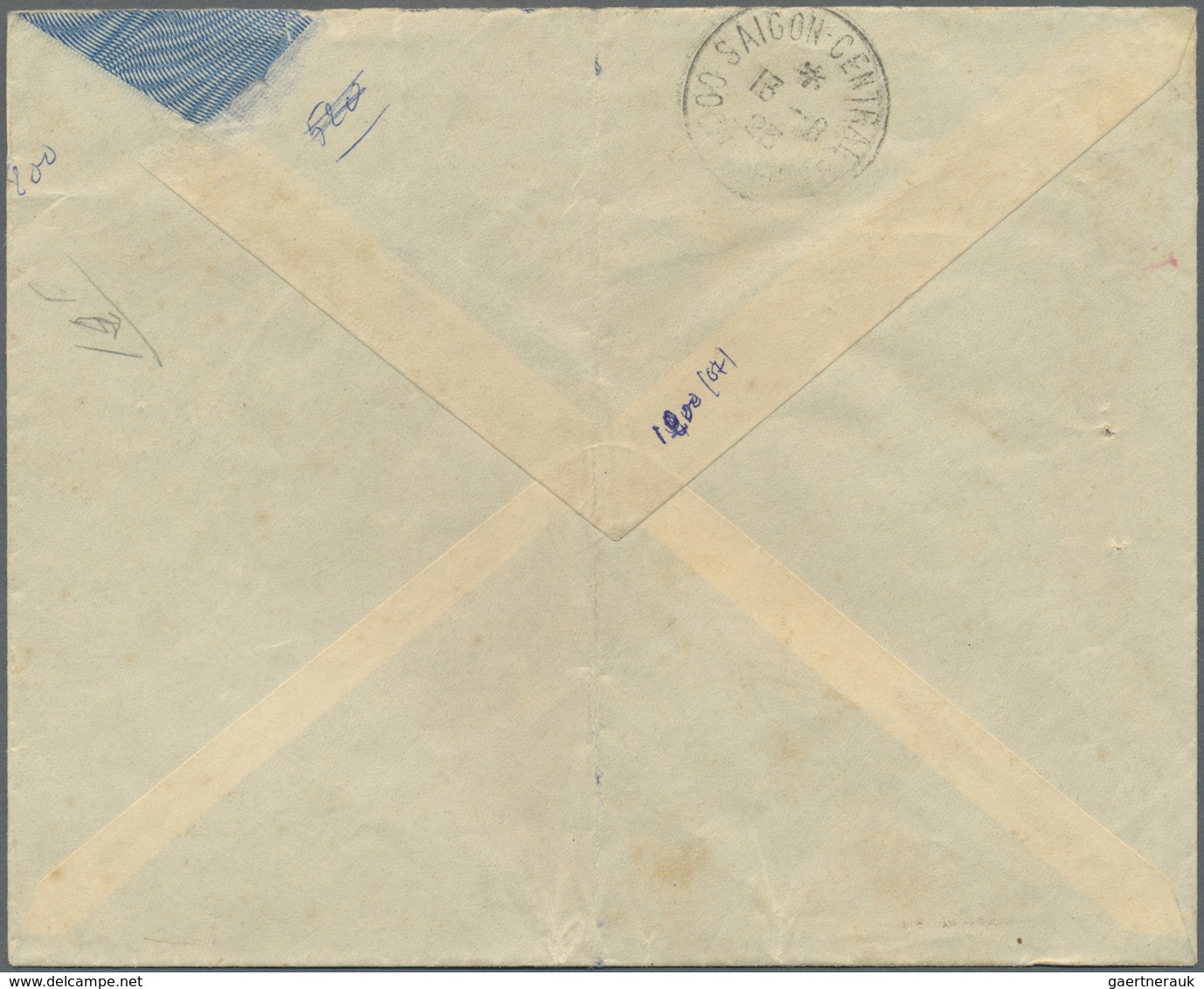 Br Französisch-Indochina - Postämter In Südchina: Mongtseu, 1928. Registered Envelope (vertical Fold, T - Andere & Zonder Classificatie