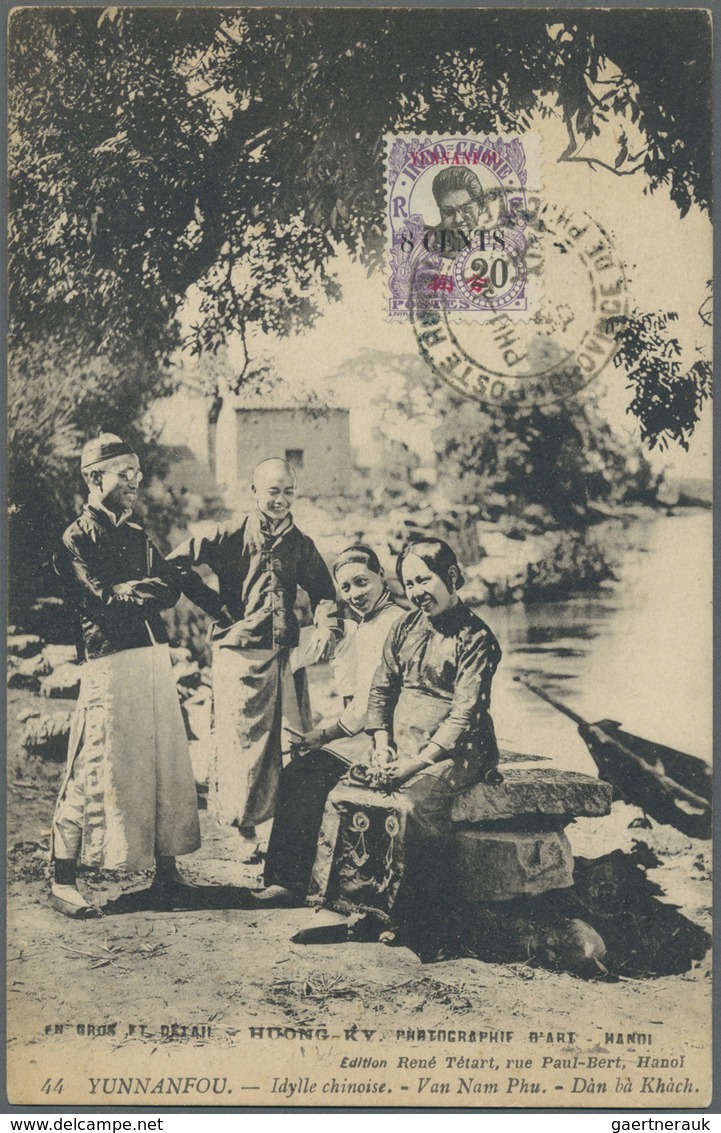 Br Französisch-Indochina - Postämter In Südchina: Yunnan, 1909. Picture Post Card Of 'Van Nam Phu Chine - Andere & Zonder Classificatie