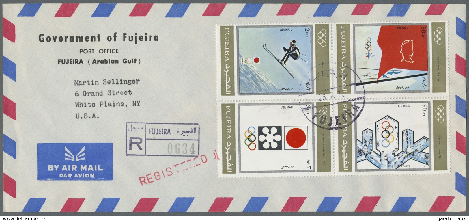 Br Fudschaira / Fujeira: 1972, Olympic Winter Games 1924-1972 (Advertisement Posters), 10dh. To 3r., Pe - Fujeira