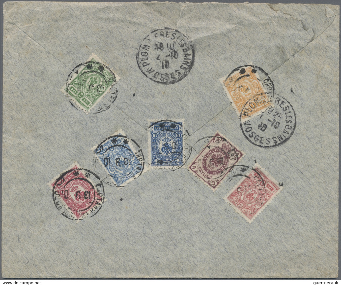 Br/GA Georgien: 1910/28,  Russian Period: Correspondence Of Registered Covers (2) Resp. Stationery Card (1 - Georgia