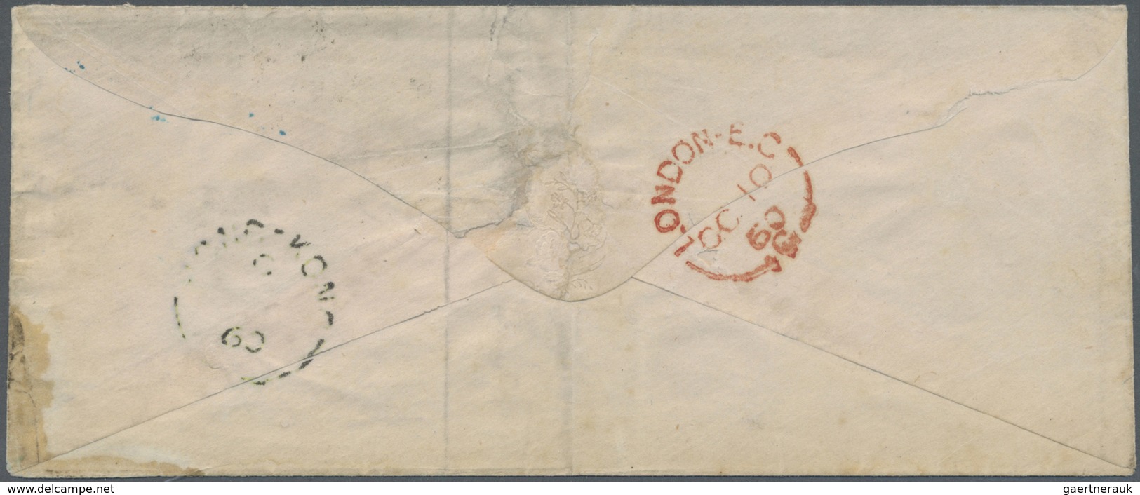 Br Hongkong: 1860. Envelope Written From London Addressed To 'Rev. C. J. Armistead, "H.M.S. Melville", - Other & Unclassified