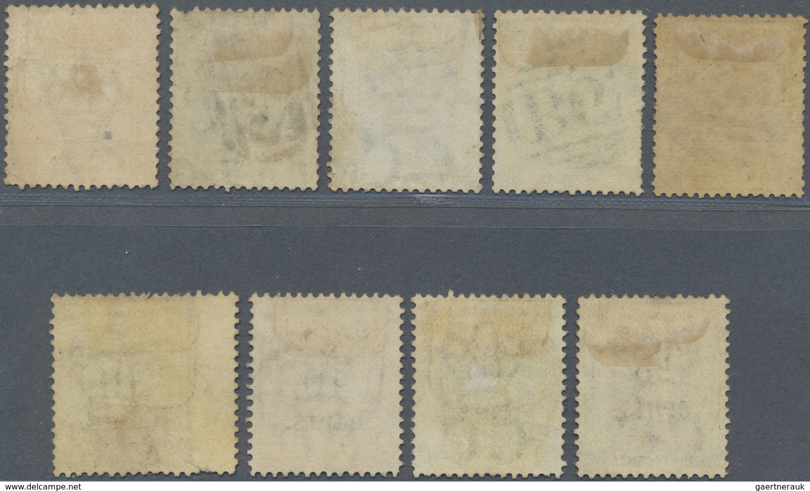 O Hongkong: 1862-82: Group Of 9 Used Stamps, Cancelled By Numeral "B62" In Black Or Blue, Or With Pen- - Andere & Zonder Classificatie