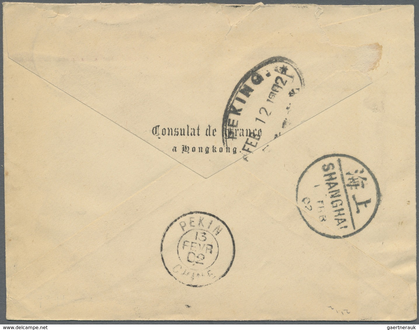 Br Hongkong: 1902. Registered Envelope Written From The French Consulate At Hong Kong Addressed To The - Other & Unclassified