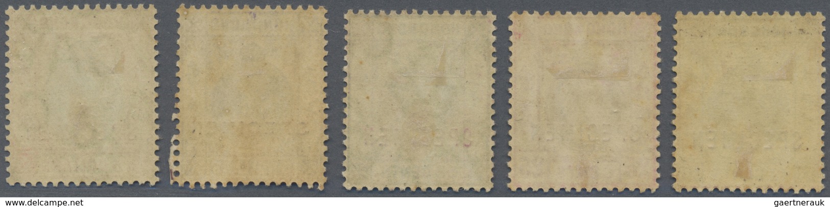 Hongkong: 1912, KGV  12c, 25c, 50c, $3, $5 Ovpt. "SPECIMEN", Mounted Mint (SG For Normal Mint GBP 13 - Other & Unclassified