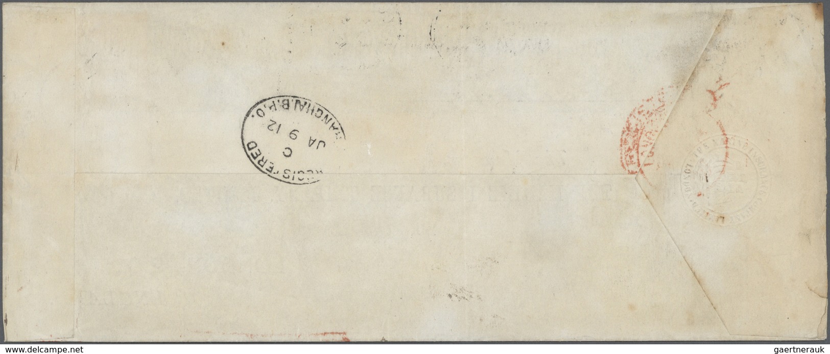 Br Hongkong: 1912. Registered Envelope (vertical Fold) Addressed To London Bearing Hong Kong SG 92, 2c - Other & Unclassified
