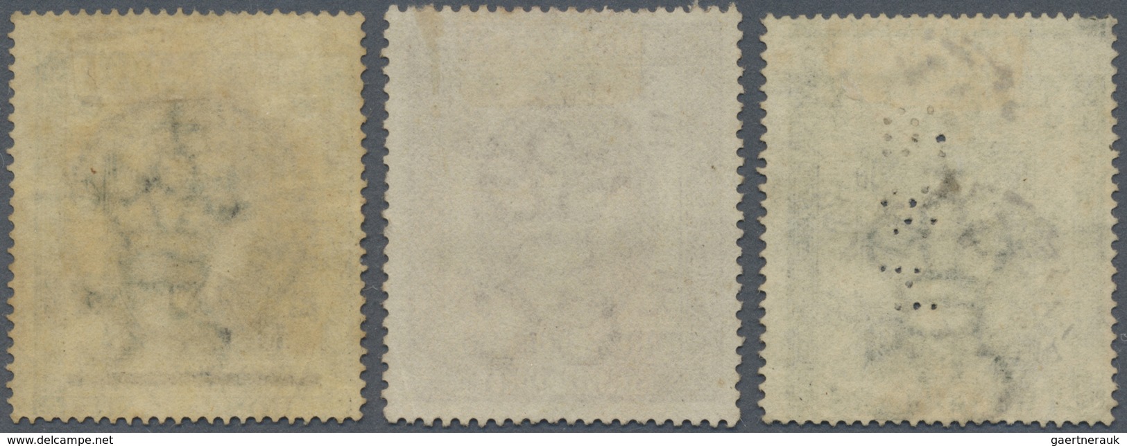 O/(*) Hongkong - Stempelmarken: 1874/1897: Postal Fiscal Stamps $2 Olive-green (with Perfin), Perf 15½x15 - Post-fiscaal Zegels