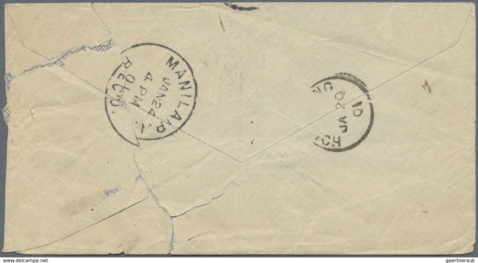 Br Hongkong - Treaty Ports: Foochow: 1882, 5 C. Ultra Pair Tied „FOOCHOW A JA 16 01“ To Cover (faults) - Other & Unclassified