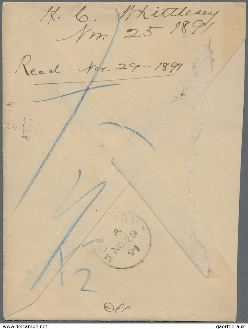 Br Hongkong - Treaty Ports: 1891. Envelope (flap Missing) Addressed To Hong Kong Bearing SG 35, 5c Blue - Other & Unclassified