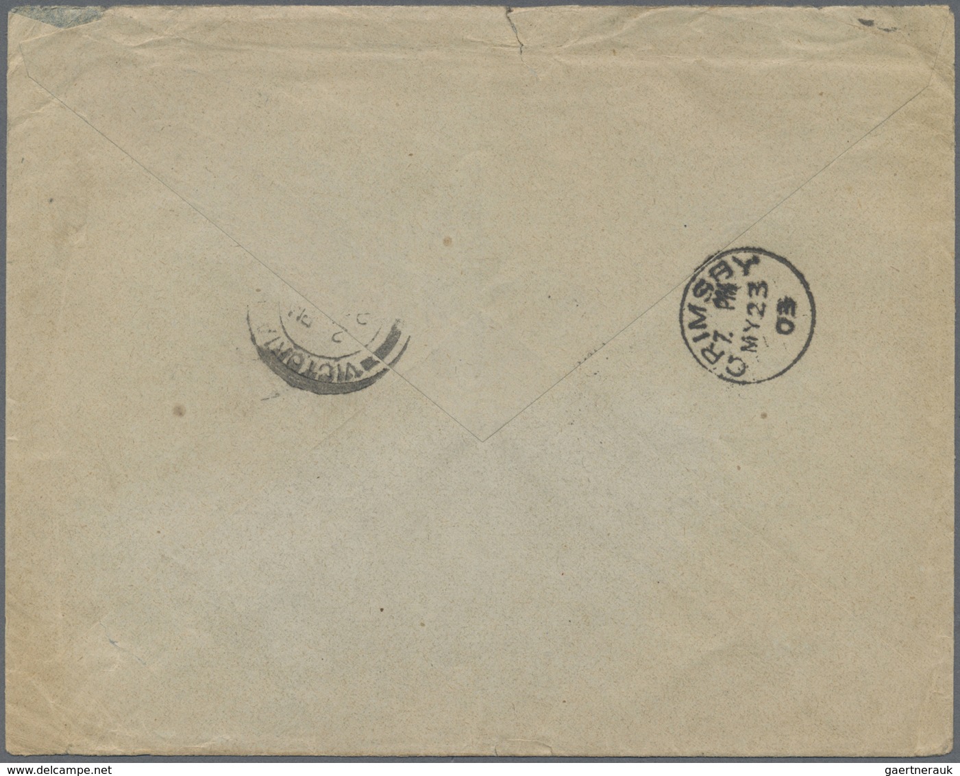 GA Hongkong - Treaty Ports: 1903. Postal Stationery Envelope (vertical Fold, Minor Faults) 4 Cents Red/ - Andere & Zonder Classificatie