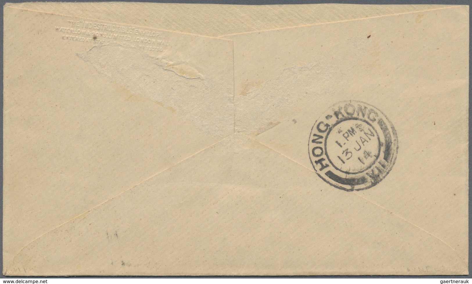 Br Hongkong - Treaty Ports: 1912. Envelope (flap Missing) Addressed To Hong Kong Bearing SG 102, 4c Car - Andere & Zonder Classificatie