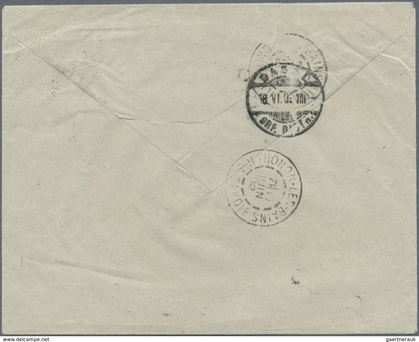 GA Hongkong - Ganzsachen: 1902, QV Stationery Envelope 5 C. Uprated QV 2 C., 5 C. Canc. "VICTORIA HONG - Postwaardestukken