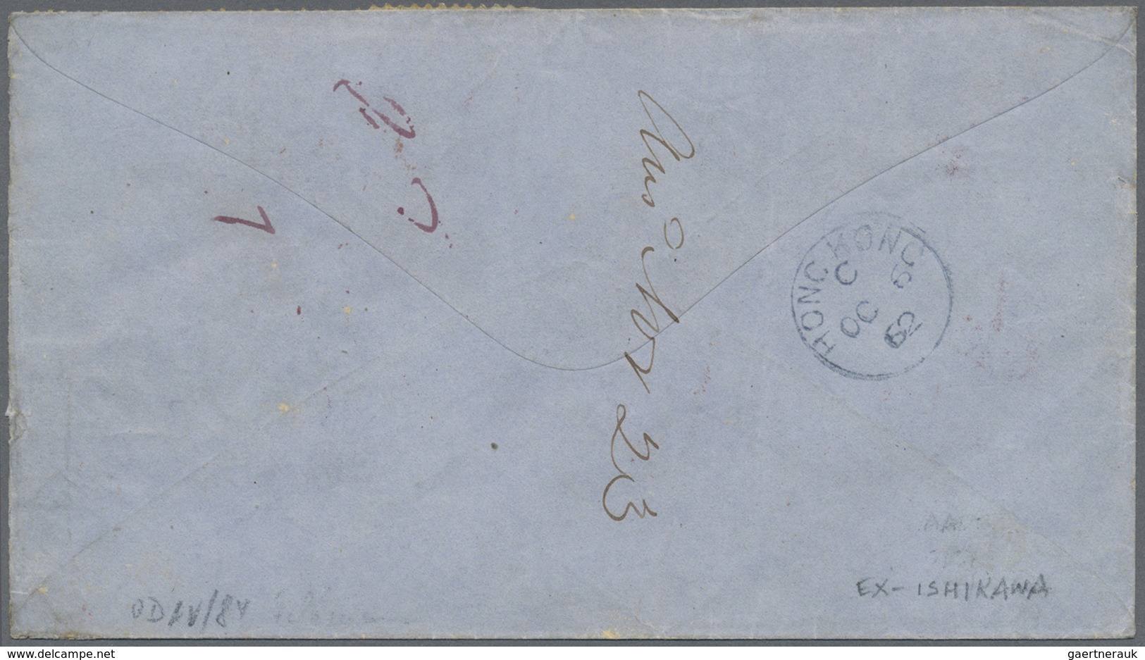 Br Hongkong - Besonderheiten: 1861, USA To Kanagawa/Japan Via HK And Forwarding Agent: 5 C. Straw, 10 C - Other & Unclassified