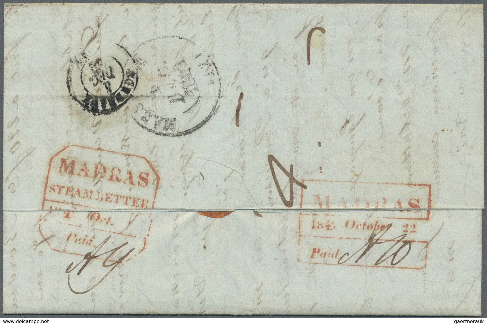 Br Indien - Vorphilatelie: 1827-1850: Four Letters To Bordeaux, FRANCE, With 1) 1827 Letter From Calcut - ...-1852 Prephilately