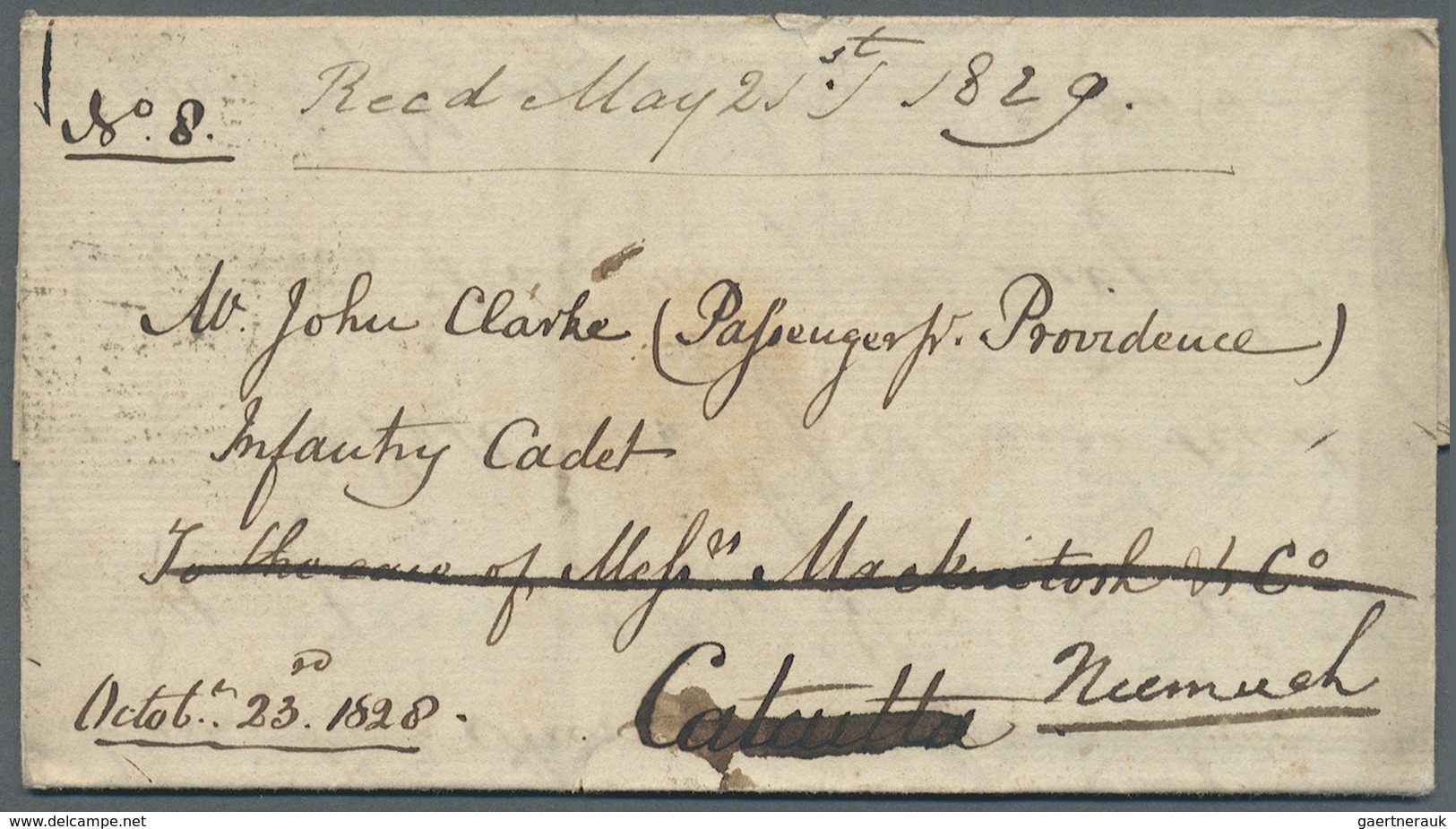 Br Indien - Vorphilatelie: 1828/29, Two Entire Letters From Mr Clarke At Fishbourne Near Chichester To - ...-1852 Prephilately