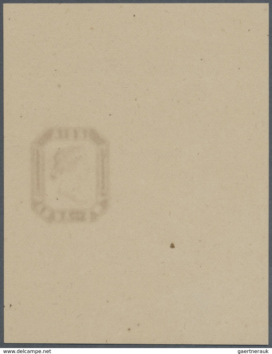 (*) Indien: 1854 Octagonal Essay Of 2a. In Green From A Printing Of One Row Of Six, Pos. 1, On Yellowish - Other & Unclassified