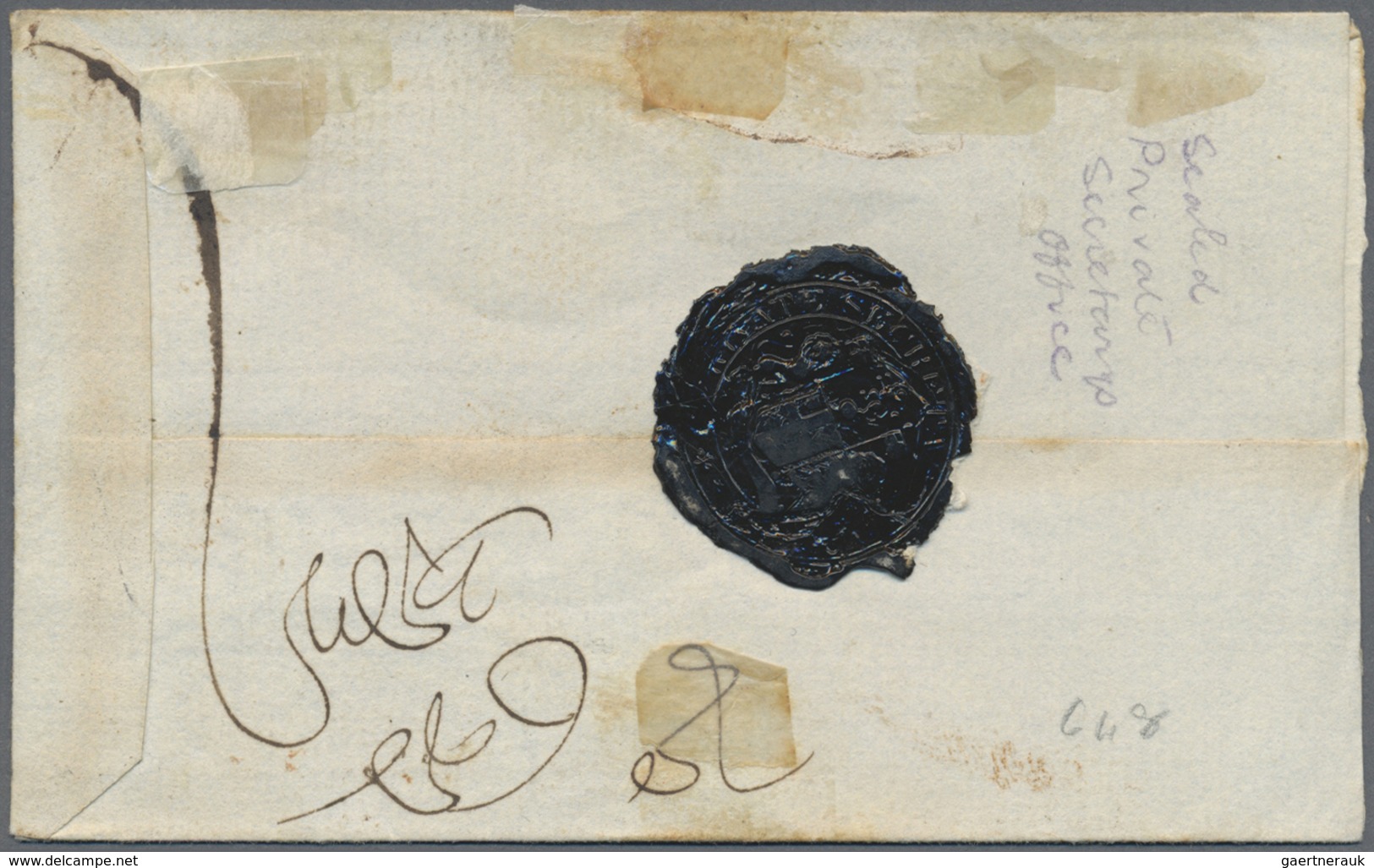 Br Indien: 1855 (1 Aug) Cover From Lord Dalhousie To Major General The Hon. J. Low CB., Calcutta Franke - Andere & Zonder Classificatie