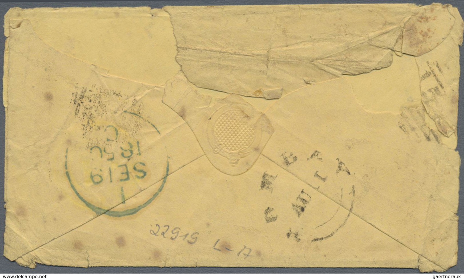 Br Indien: 1854 Lithographed 2a. Green Horizontal Pair, Complete To Wide Margins With ALMOST COMPLETE O - Andere & Zonder Classificatie