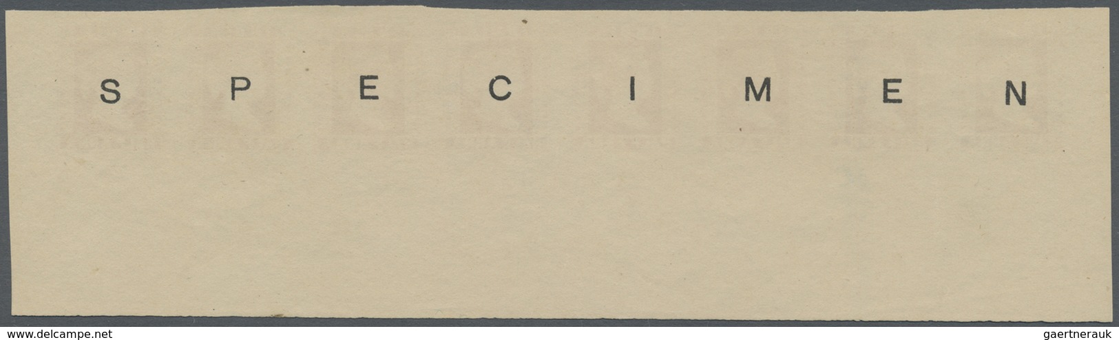 (*) Indien: 1854/1894 Lithographic Transfer Of The ½a. Essay With Crosses In Upper Corners, Printed In B - Andere & Zonder Classificatie