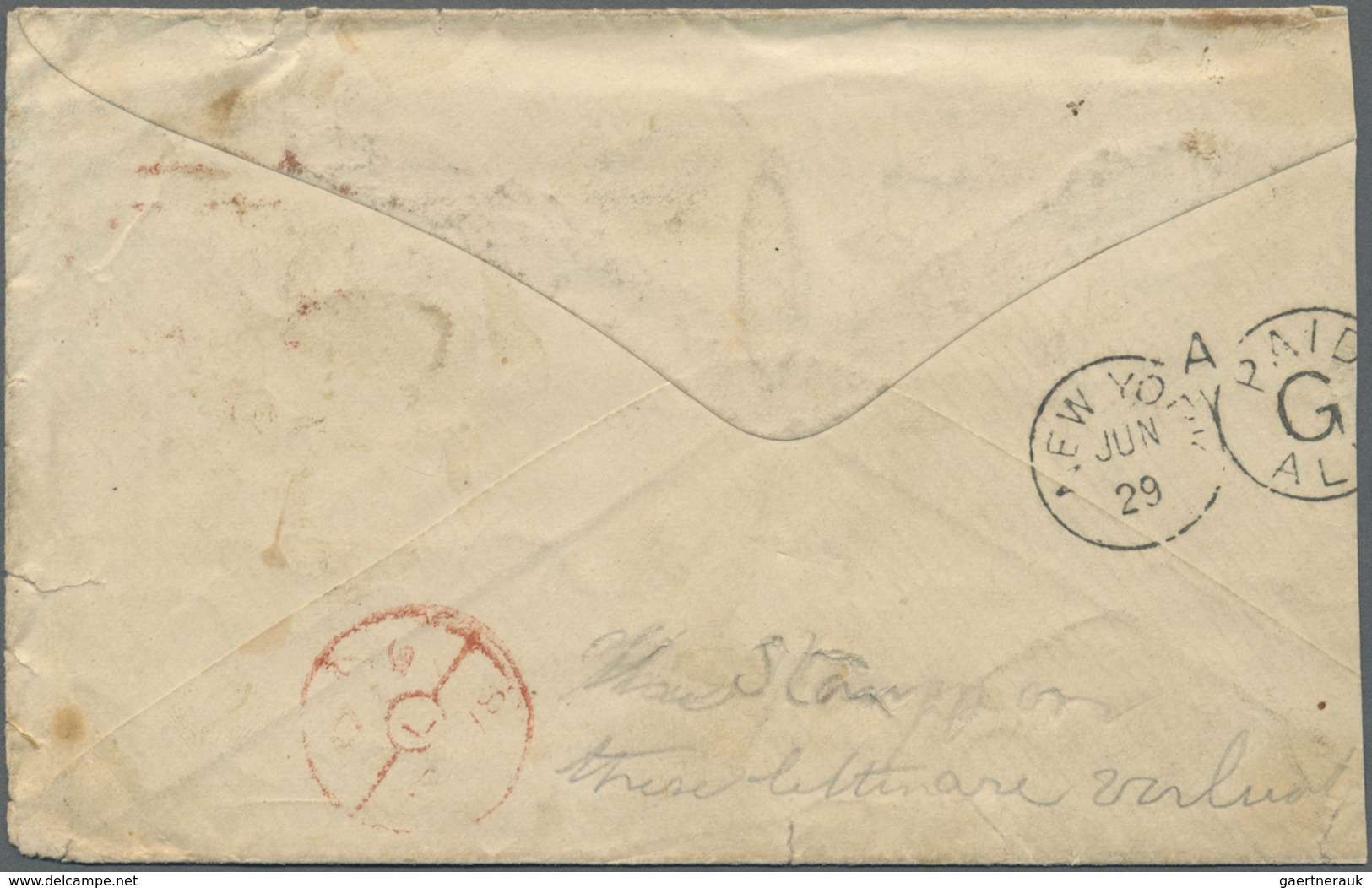Br Indien: 1859-1873 Three Covers From India To The U.S.A. Franked With East India Adhesives, With 1) E - Andere & Zonder Classificatie