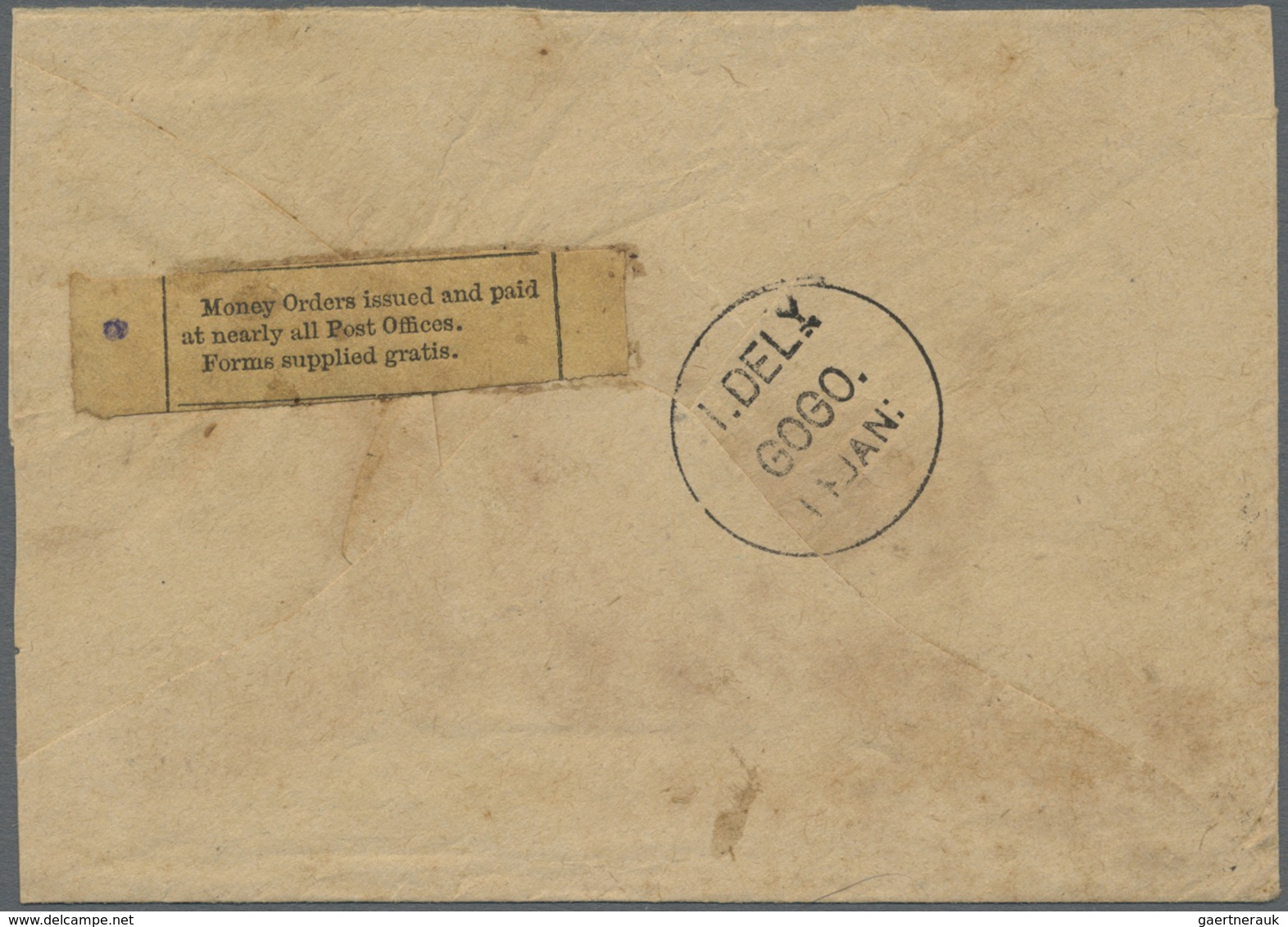 Br Indien: 1883 Special Yellow Label "Money Orders Issued And Paid At Nearly All Post Offices. Forms Su - Andere & Zonder Classificatie