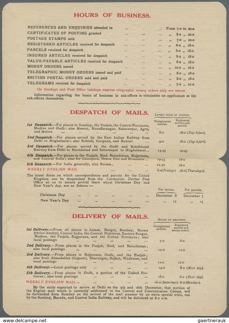 Br Indien: 1911 Coronation Durbar: Special Folder Bearing 12 QV And KEVII. Adhesives Up To 1r. All Tied - Andere & Zonder Classificatie