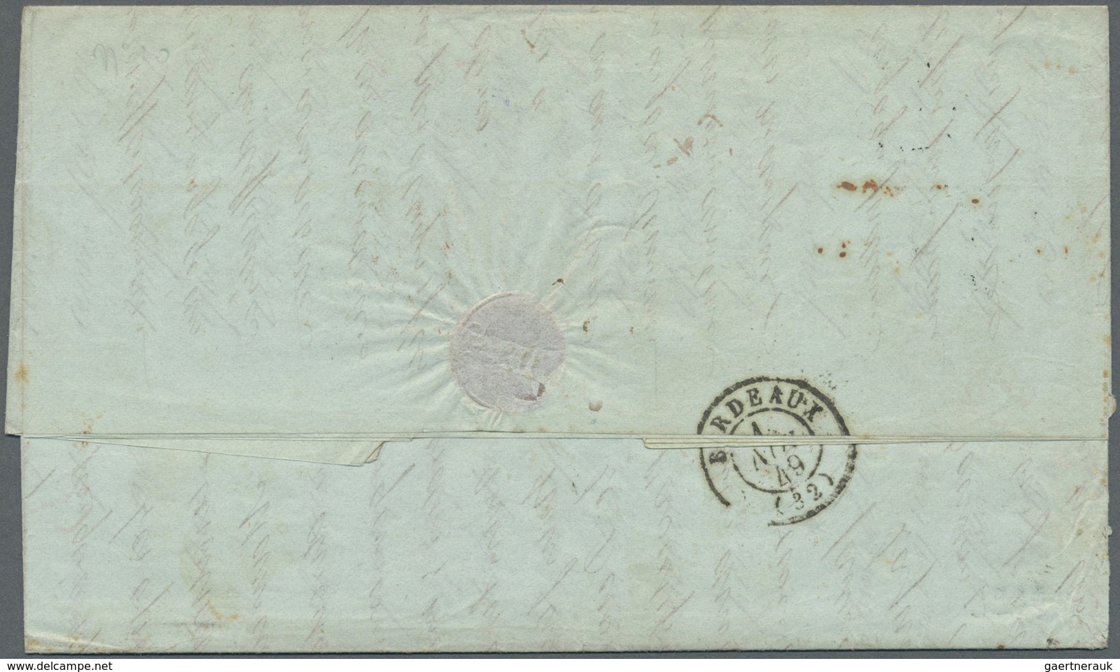 Br Indien - Used Abroad: FRENCH INDIA 1841/1849: Two Entire Letters From PONDICHERRY To Bordeaux Bearin - Andere & Zonder Classificatie