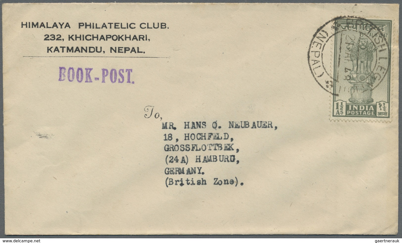 Br Indien - Used Abroad: 1948 NEPAL: Two Different And Scarce Registered Covers To The U.S.A./Great Bri - Andere & Zonder Classificatie