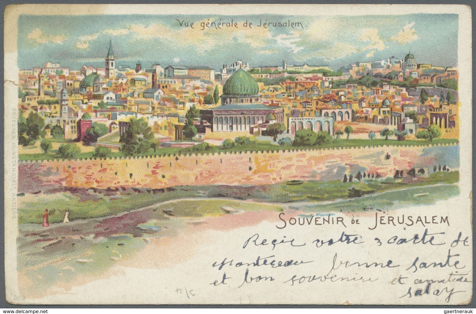 Br Indien - Used Abroad: PERSIA, 1904. Picture Post Card (fault/stains) Addressed To Germany Bearing Ln - Andere & Zonder Classificatie