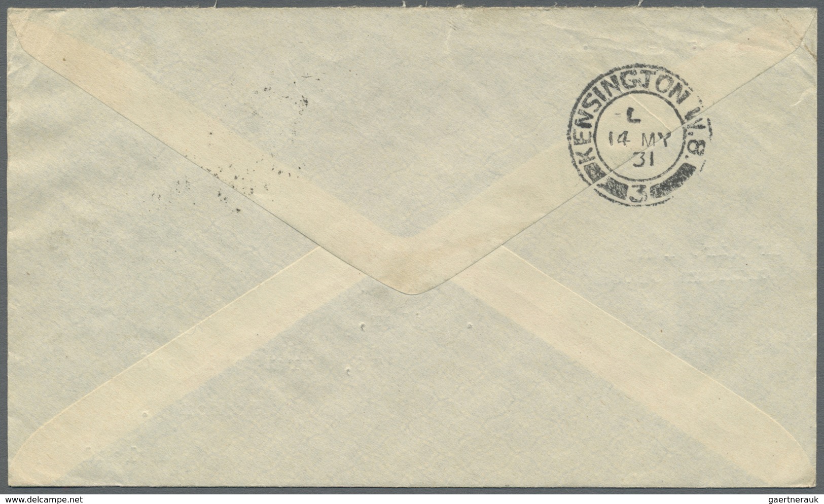 Br Indien - Flugpost: 1931. Air Mail Envelope Addressed To London Bearing Lndia SG 221, 3a Blue And SG - Airmail