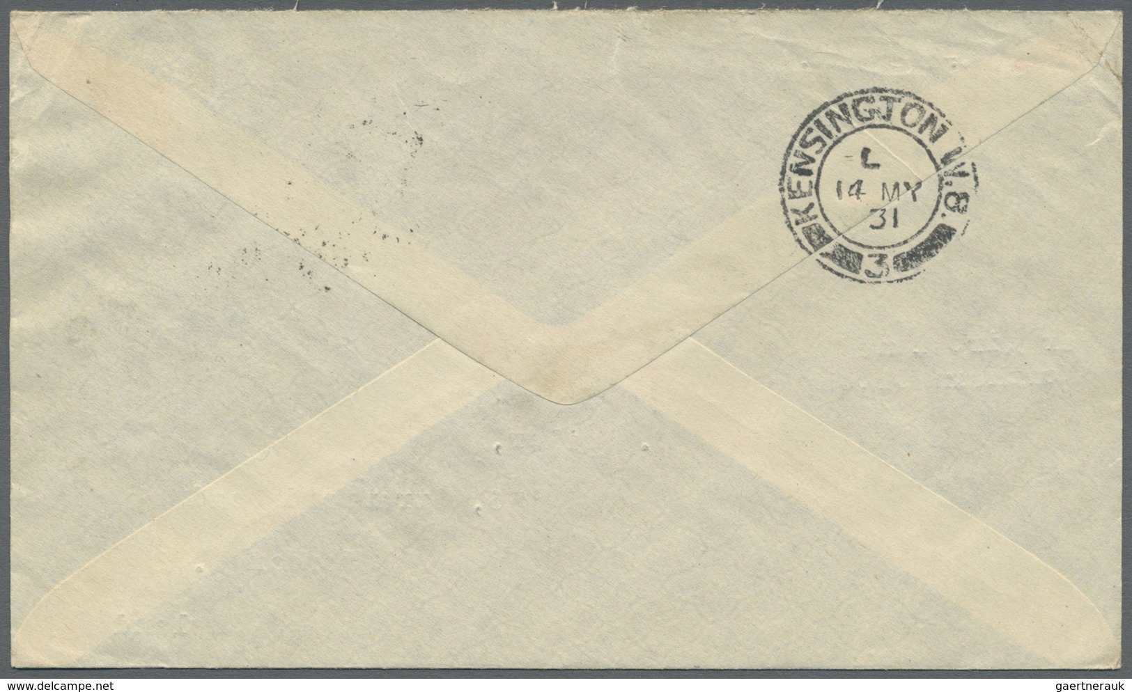 Br Indien - Flugpost: 1931. Air Mail Envelope Addressed To London Bearing Lndia SG 221, 3a Blue And SG - Luchtpost