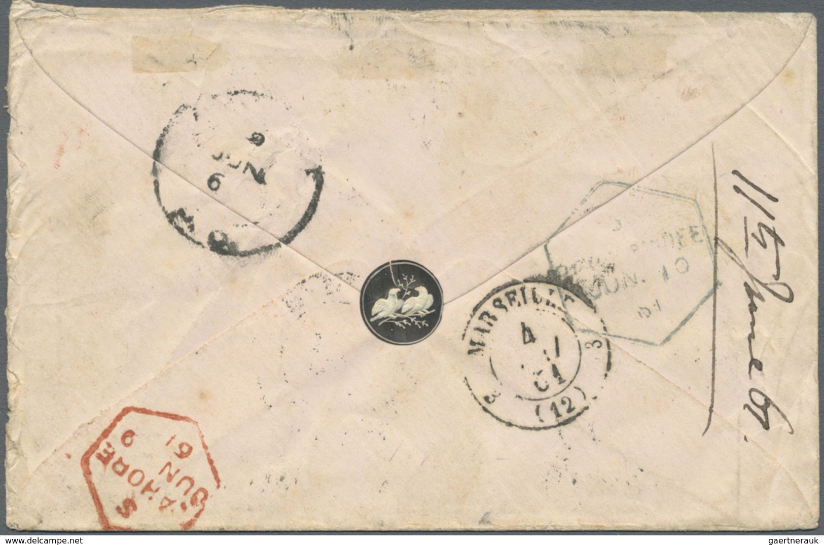 Br Indien - Besonderheiten: 1861. Envelope (creases And Stains) Written From France Addressed To The Pu - Andere & Zonder Classificatie