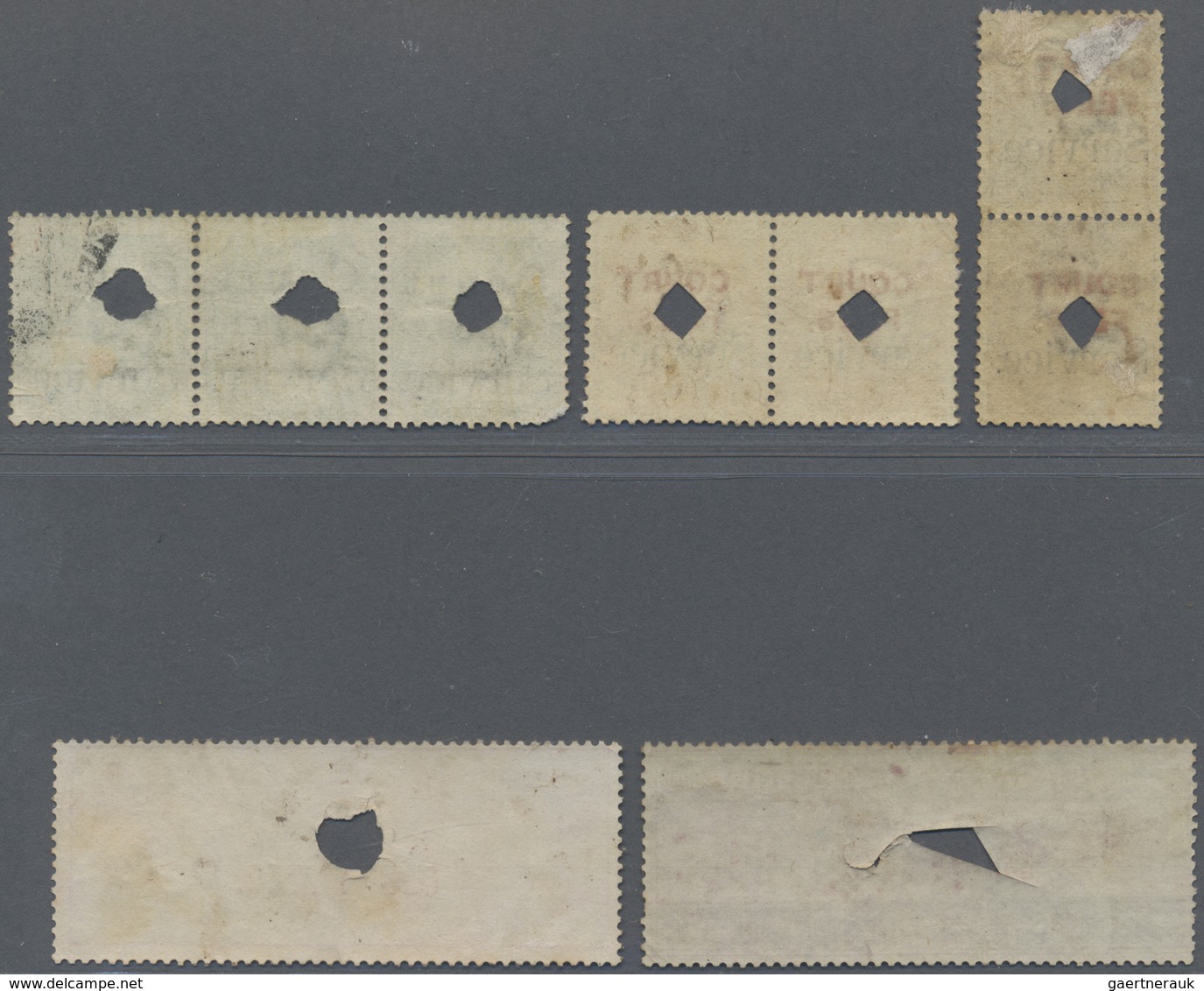 */O Indien - Besonderheiten: 1870-72 COURT FEE: Group Of Nine Court Fee Stamps, With Telegraph Stamps 4a - Andere & Zonder Classificatie