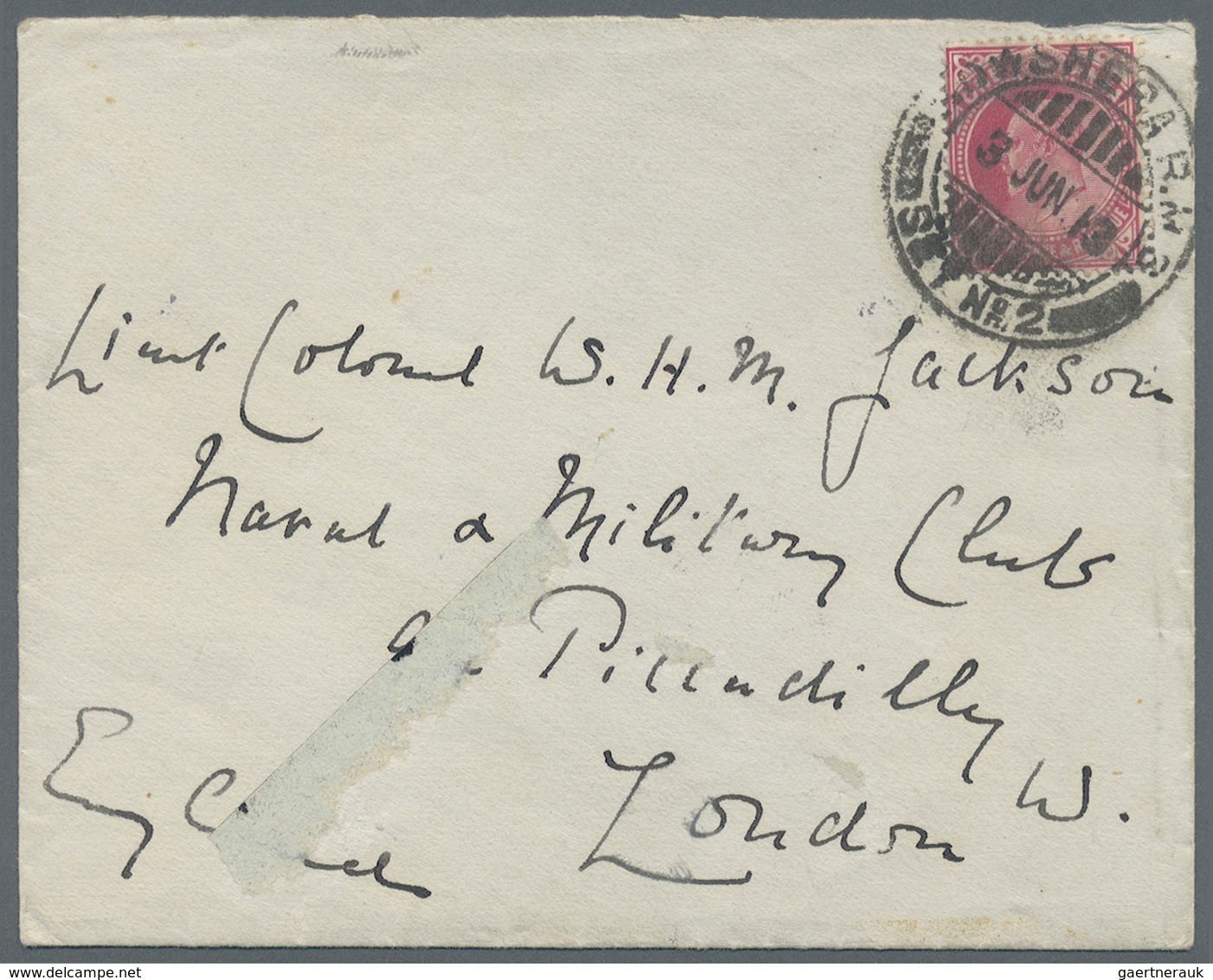 Br Indien - Besonderheiten: 1913 (NORTH WEST FRONTIER CAMPAIGN). Envelope Written From 'The 112th Infan - Andere & Zonder Classificatie