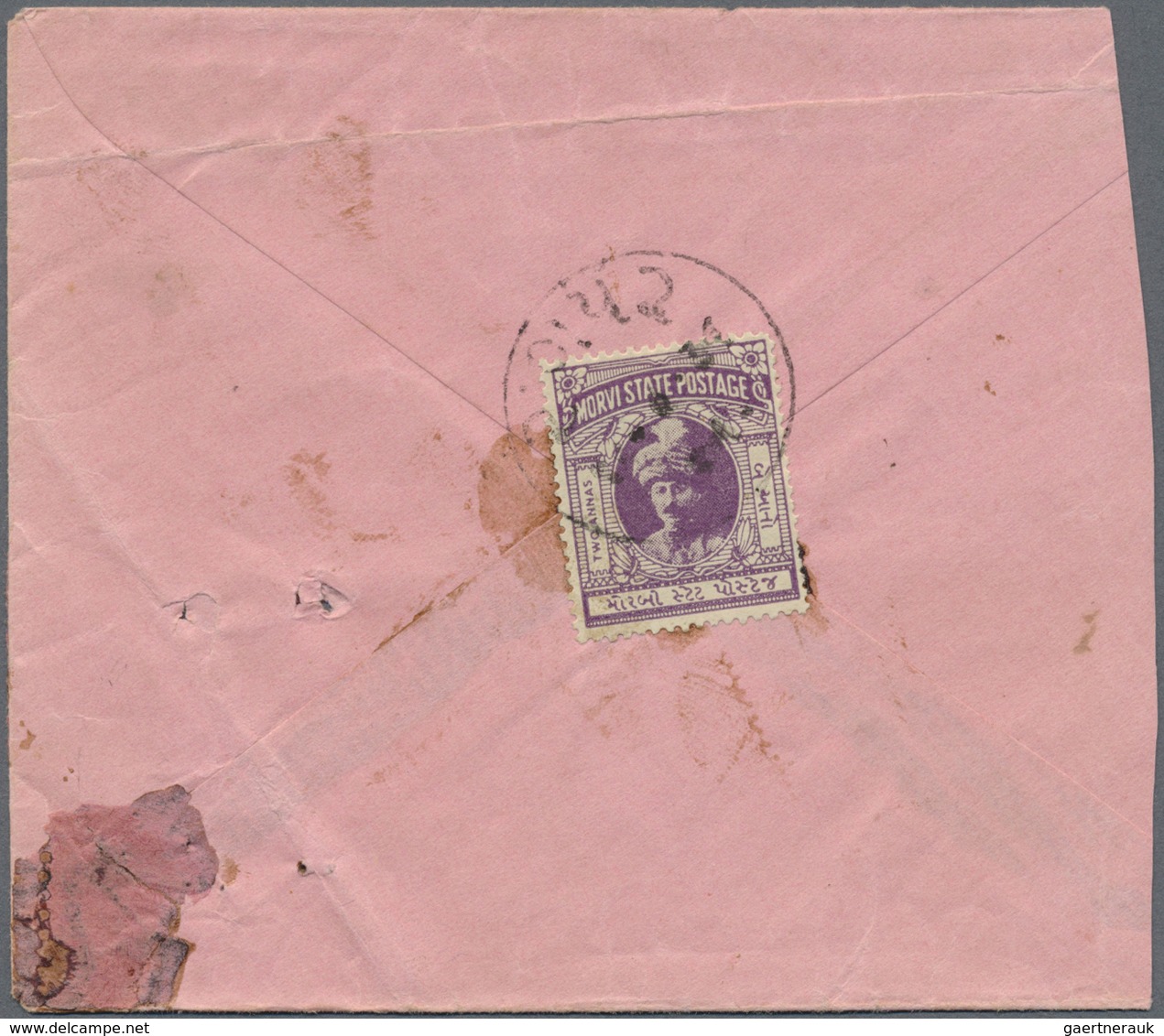 Br Indien - Feudalstaaten: MORVI 1936: Two Registered Covers From Morvi City, One Franked On Back By 19 - Andere & Zonder Classificatie