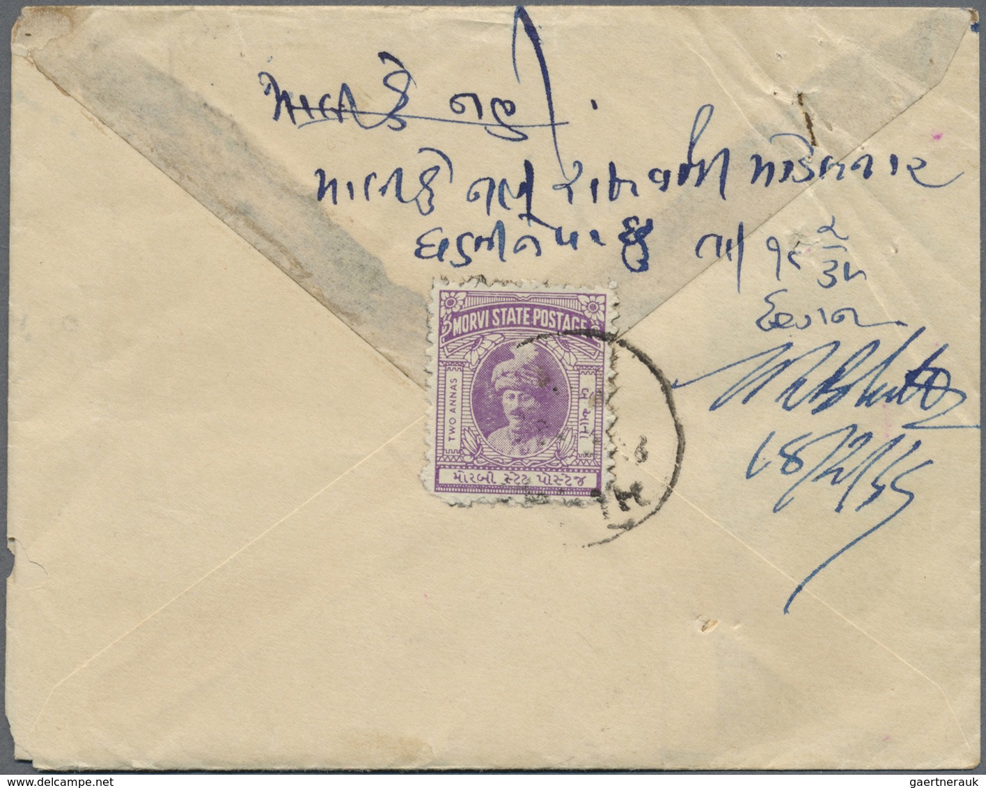 Br Indien - Feudalstaaten: MORVI 1935: Two Registered Covers (+ Contents) From Morvi City Franked On Ba - Other & Unclassified